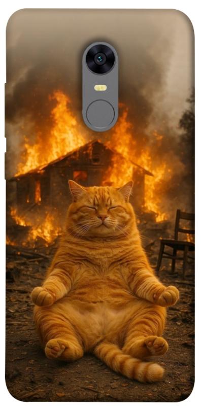 Чехол itsPrint Burning cat для Xiaomi Redmi 5 Plus / Redmi Note 5 (Single Camera), животные, купить оптом с доставкой