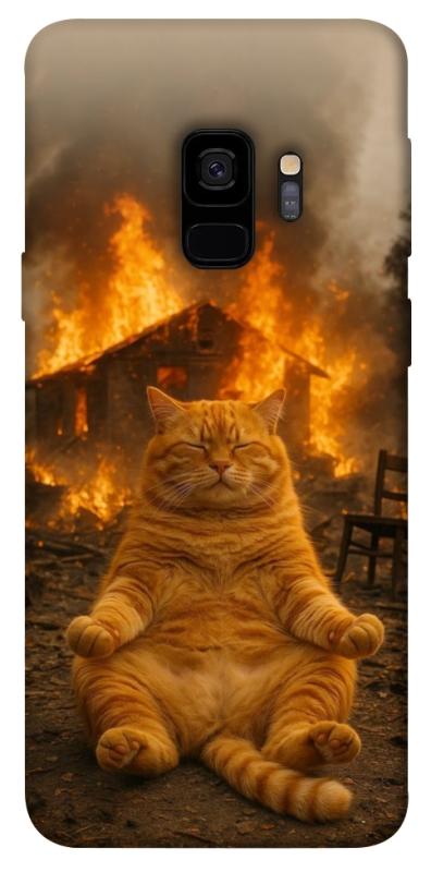 Чохол itsPrint Burning cat для Samsung Galaxy S9, тварини, купити оптом з доставкою