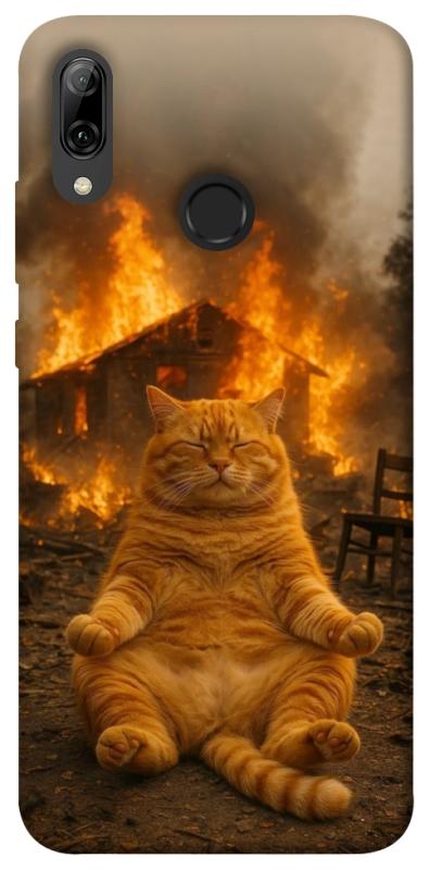 Чехол itsPrint Burning cat для Huawei P Smart (2019), животные, купить оптом с доставкой