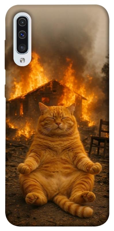 Чехол itsPrint Burning cat для Samsung Galaxy A50 (A505F) / A50s / A30s, животные, купить оптом с доставкой
