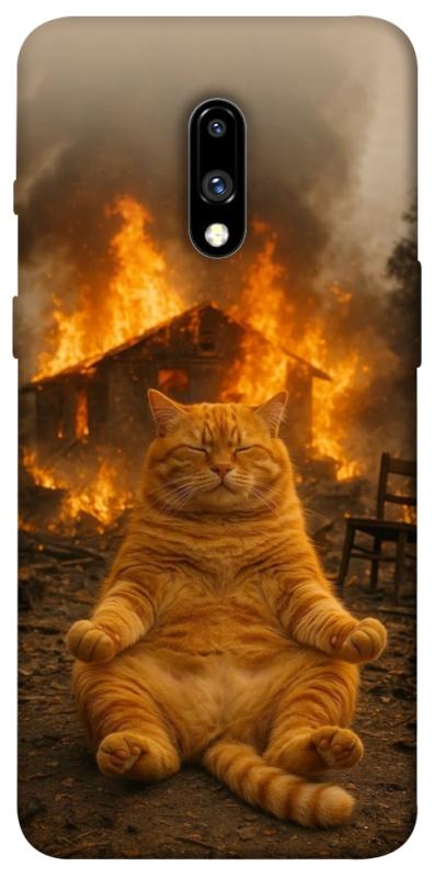 Чехол itsPrint Burning cat для OnePlus 7, животные, купить оптом с доставкой