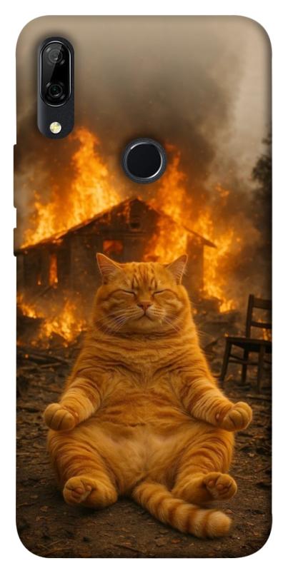 Чехол itsPrint Burning cat для Huawei P Smart Z, животные, купить оптом с доставкой
