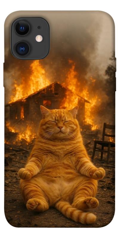 Чохол itsPrint Burning cat для Apple iPhone 11 (6.1"), тварини, купити оптом з доставкою