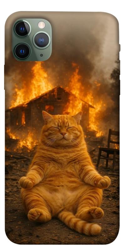 Чехол itsPrint Burning cat для Apple iPhone 11 Pro Max (6.5"), животные, купить оптом с доставкой