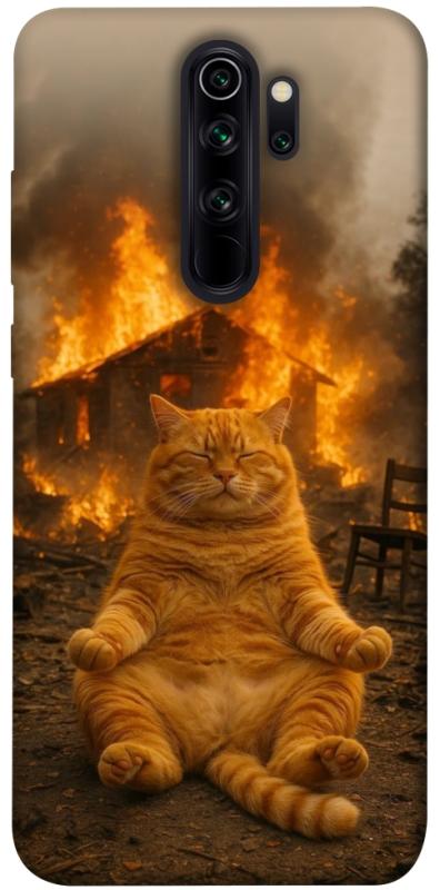 Чехол itsPrint Burning cat для Xiaomi Redmi Note 8 Pro, животные, купить оптом с доставкой