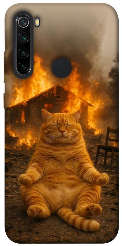 Чехол itsPrint Burning cat для Xiaomi Redmi Note 8, животные, купить оптом с доставкой
