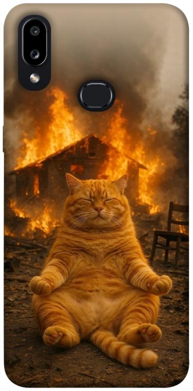 Чехол itsPrint Burning cat для Samsung Galaxy A10s, животные, купить оптом с доставкой