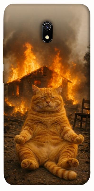 Чехол itsPrint Burning cat для Xiaomi Redmi 8a, животные, купить оптом с доставкой