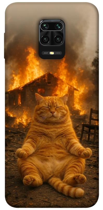 Чехол itsPrint Burning cat для Xiaomi Redmi Note 9s / Note 9 Pro / Note 9 Pro Max, животные, купить оптом с доставкой