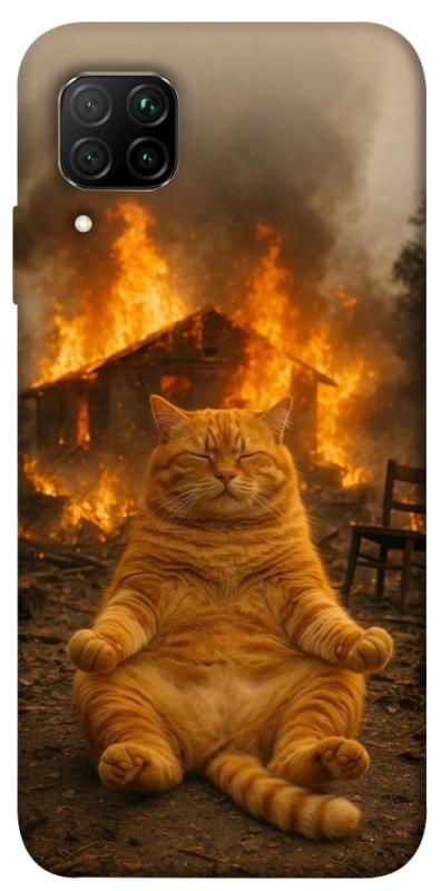 Чехол itsPrint Burning cat для Huawei P40 Lite, животные, купить оптом с доставкой