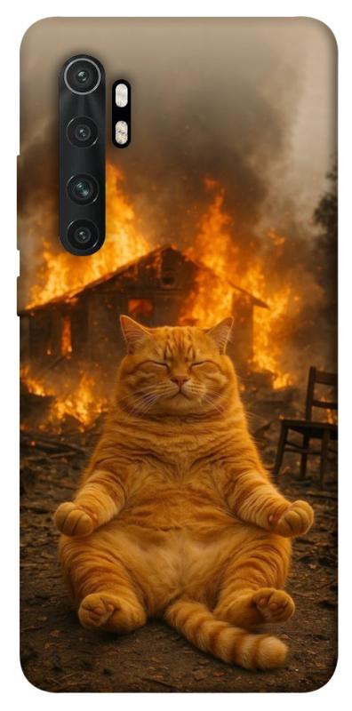 Чехол itsPrint Burning cat для Xiaomi Mi Note 10 Lite, животные, купить оптом с доставкой