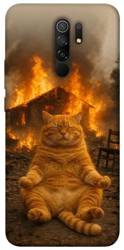 Чехол itsPrint Burning cat для Xiaomi Redmi 9, животные, купить оптом с доставкой