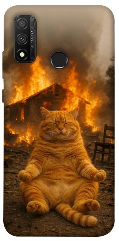 Чехол itsPrint Burning cat для Huawei P Smart (2020), животные, купить оптом с доставкой