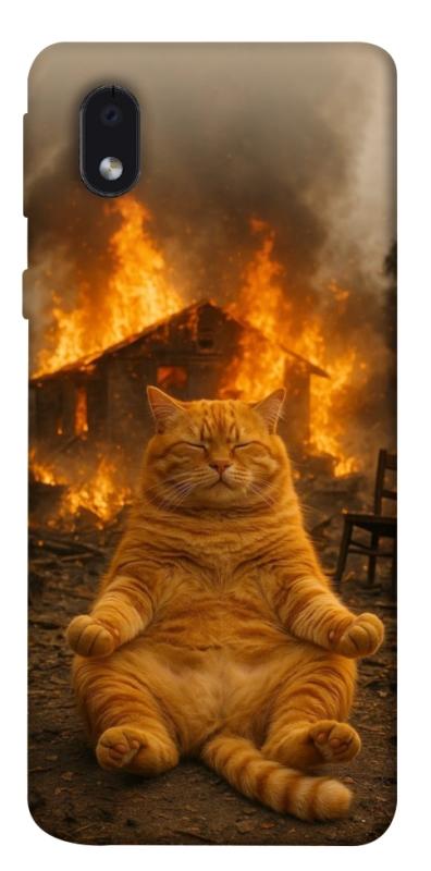 Чехол itsPrint Burning cat для Samsung Galaxy M01 Core / A01 Core, животные, купить оптом с доставкой