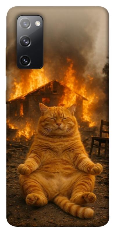 Чехол itsPrint Burning cat для Samsung Galaxy S20 FE, животные, купить оптом с доставкой