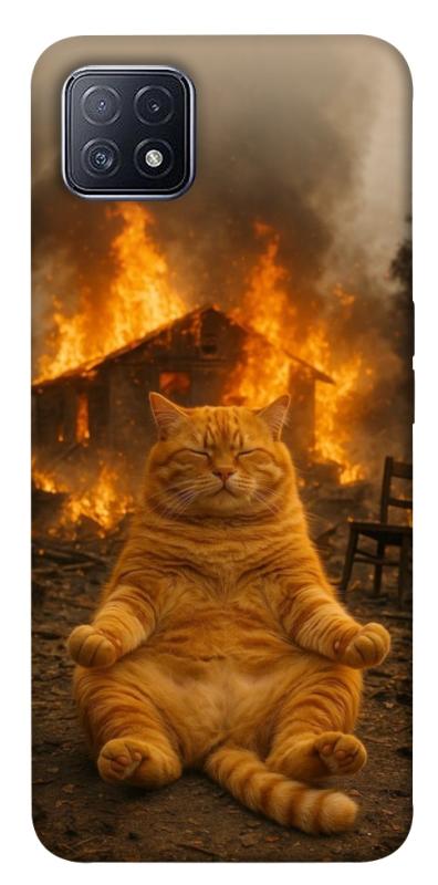 Чехол itsPrint Burning cat для Oppo A73, животные, купить оптом с доставкой