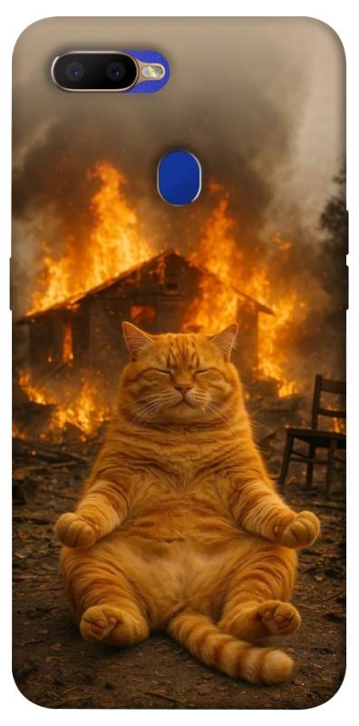 Чохол itsPrint Burning cat для Oppo A5s / Oppo A12, тварини, купити оптом з доставкою
