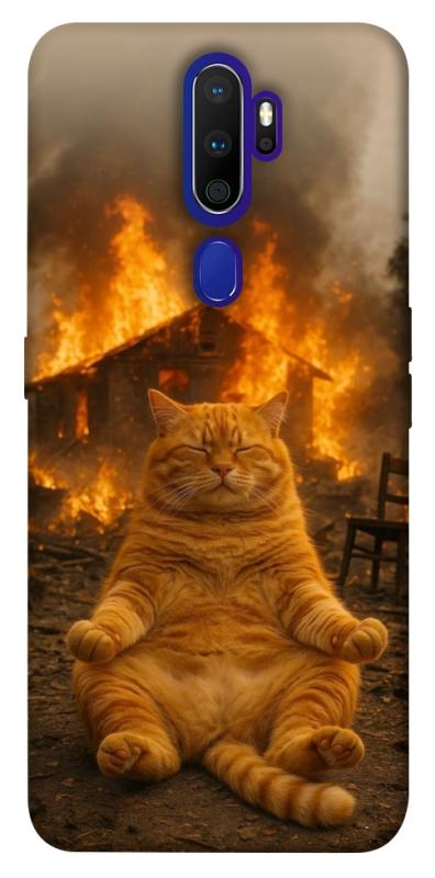 Чехол itsPrint Burning cat для Oppo A5 (2020) / Oppo A9 (2020), животные, купить оптом с доставкой