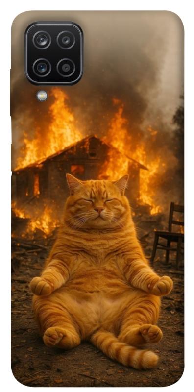 Чехол itsPrint Burning cat для Samsung Galaxy A12, животные, купить оптом с доставкой