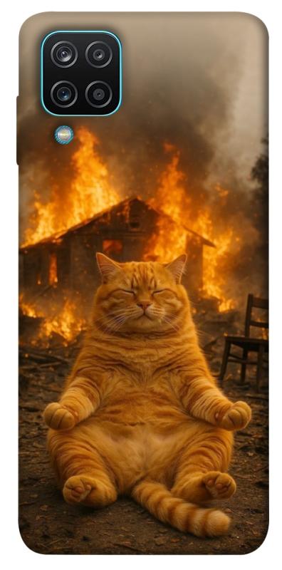 Чехол itsPrint Burning cat для Samsung Galaxy A12, животные, купить оптом с доставкой