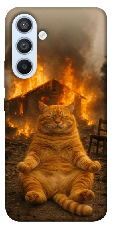 Чехол itsPrint Burning cat для Samsung Galaxy A54 5G, животные, купить оптом с доставкой