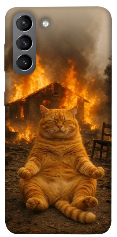 Чехол itsPrint Burning cat для Samsung Galaxy S21, животные, купить оптом с доставкой