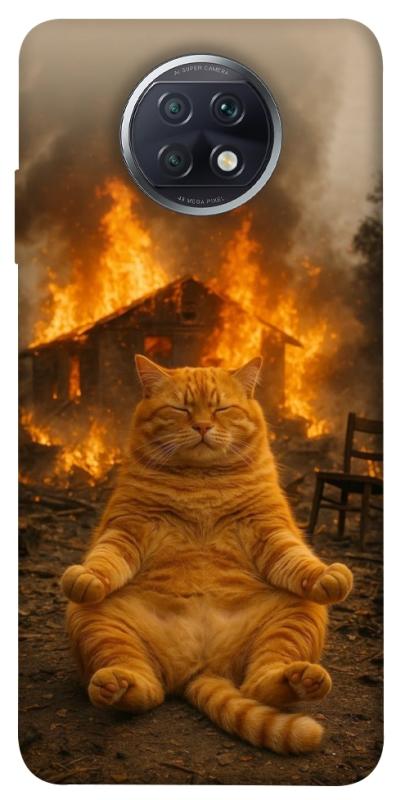 Чехол itsPrint Burning cat для Xiaomi Redmi Note 9 5G / Note 9T, животные, купить оптом с доставкой