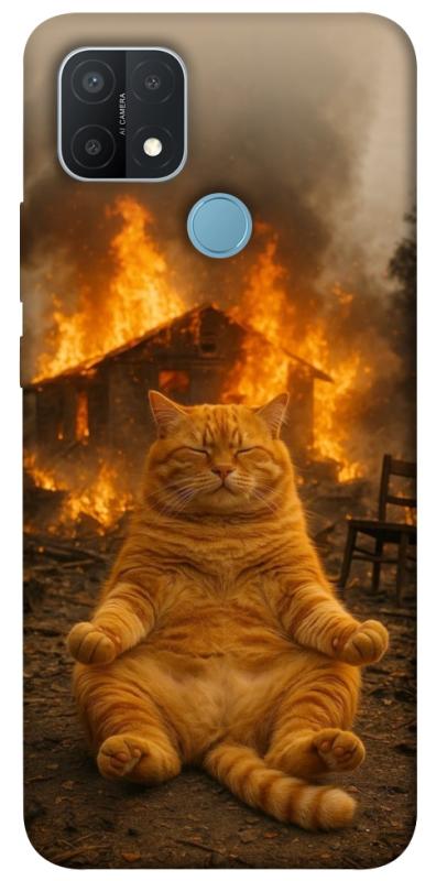 Чохол itsPrint Burning cat для Oppo A15s / A15, тварини, купити оптом з доставкою