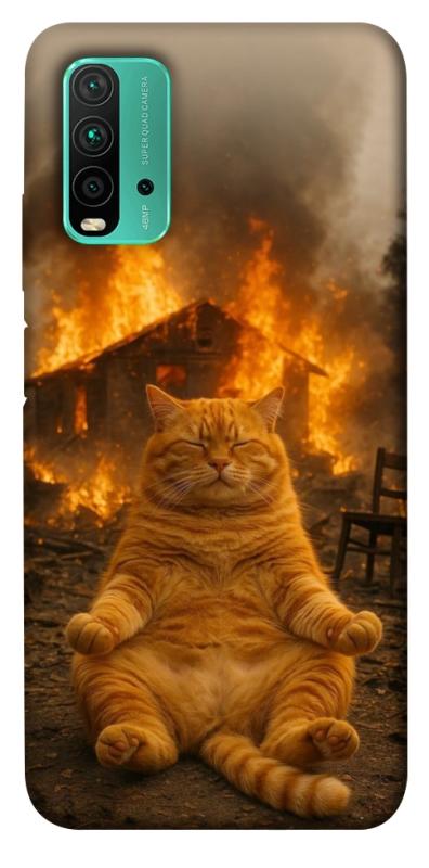 Чехол itsPrint Burning cat для Xiaomi Redmi Note 9 4G / Redmi 9 Power / Redmi 9T, животные, купить оптом с доставкой