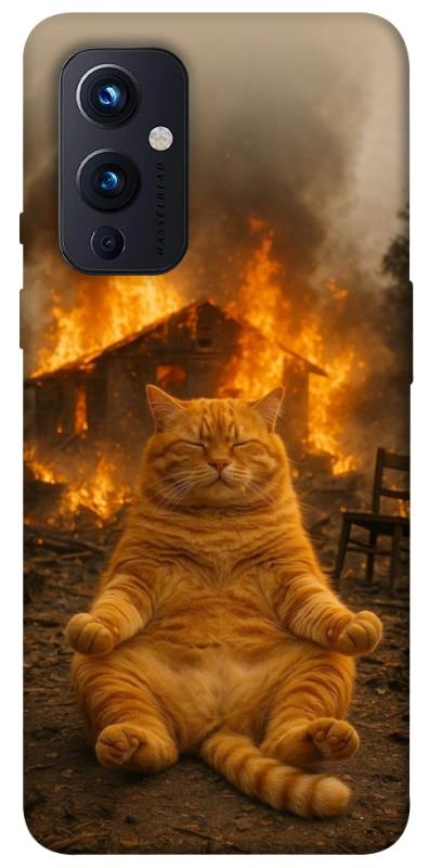 Чехол itsPrint Burning cat для OnePlus 9, животные, купить оптом с доставкой