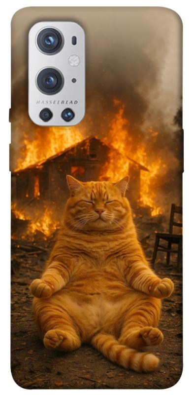 Чохол itsPrint Burning cat для OnePlus 9 Pro, тварини, купити оптом з доставкою