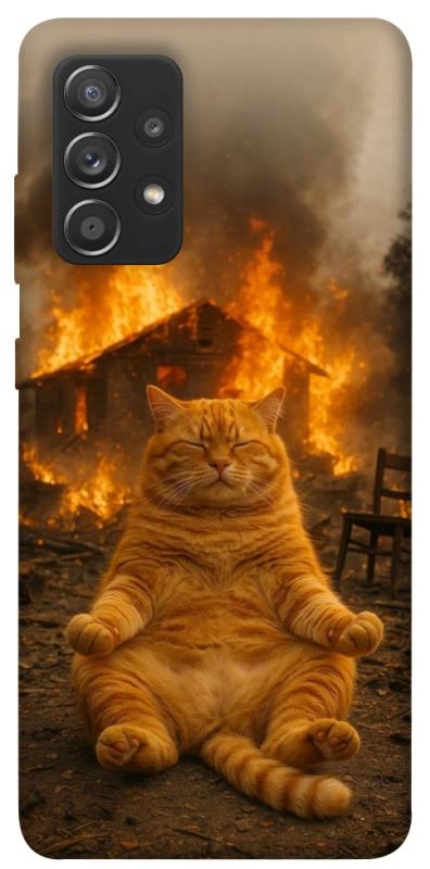 Чехол itsPrint Burning cat для Samsung Galaxy A72 4G / A72 5G, животные, купить оптом с доставкой