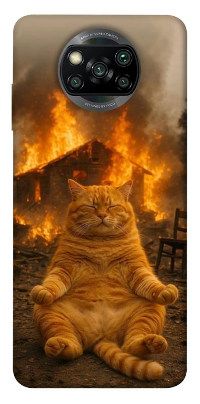 Чехол itsPrint Burning cat для Xiaomi Poco X3 NFC / Poco X3 Pro, животные, купить оптом с доставкой