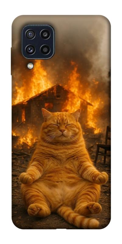 Чехол itsPrint Burning cat для Samsung Galaxy M32, животные, купить оптом с доставкой