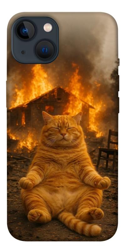 Чехол itsPrint Burning cat для Apple iPhone 13 (6.1"), животные, купить оптом с доставкой
