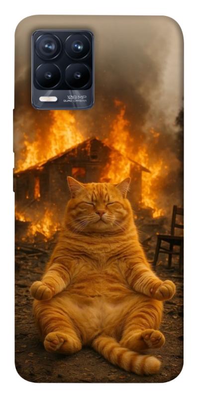 Чохол itsPrint Burning cat для Realme 8, тварини, купити оптом з доставкою