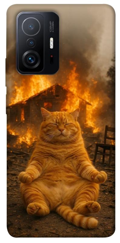 Чехол itsPrint Burning cat для Xiaomi 11T / 11T Pro, животные, купить оптом с доставкой