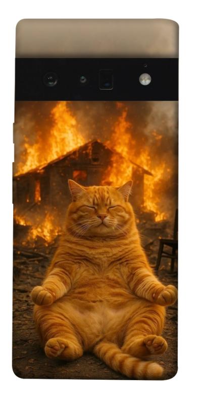 Чехол itsPrint Burning cat для Google Pixel 6 Pro, животные, купить оптом с доставкой
