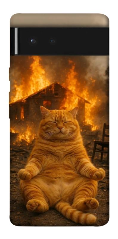 Чехол itsPrint Burning cat для Google Pixel 6, животные, купить оптом с доставкой