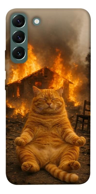 Чехол itsPrint Burning cat для Samsung Galaxy S22+, животные, купить оптом с доставкой