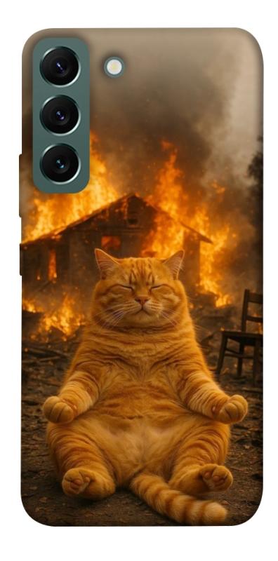 Чехол itsPrint Burning cat для Samsung Galaxy S22, животные, купить оптом с доставкой