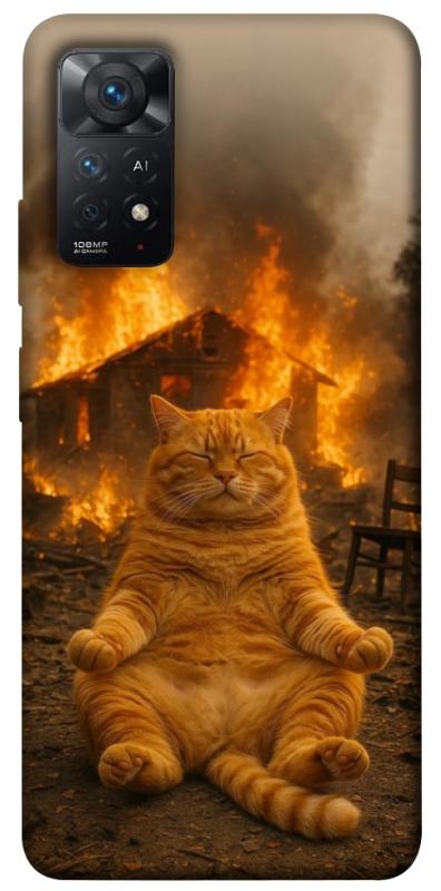Чехол itsPrint Burning cat для Xiaomi Redmi Note 11 Pro 4G/5G, животные, купить оптом с доставкой