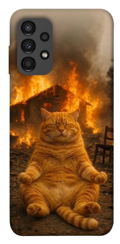 Чехол itsPrint Burning cat для Samsung Galaxy A13 4G, животные, купить оптом с доставкой