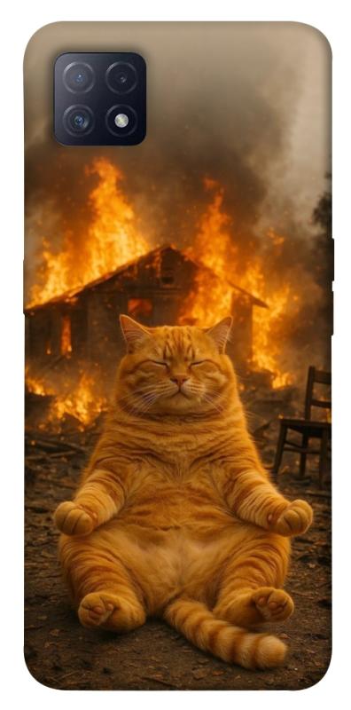 Чехол itsPrint Burning cat для Oppo A72 5G / A73 5G, животные, купить оптом с доставкой