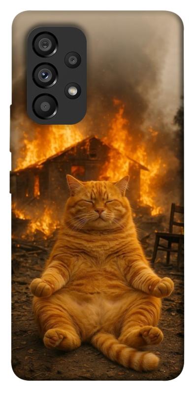 Чехол itsPrint Burning cat для Samsung Galaxy A53 5G, животные, купить оптом с доставкой