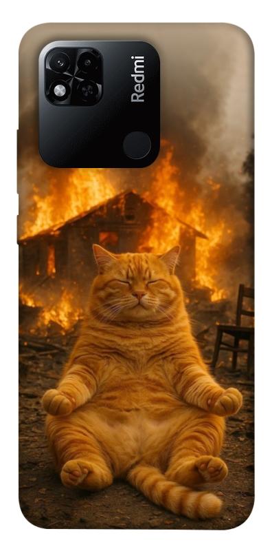 Чехол itsPrint Burning cat для Xiaomi Redmi 10A, животные, купить оптом с доставкой