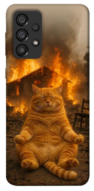 Чехол itsPrint Burning cat для Samsung Galaxy A33 5G, животные, купить оптом с доставкой