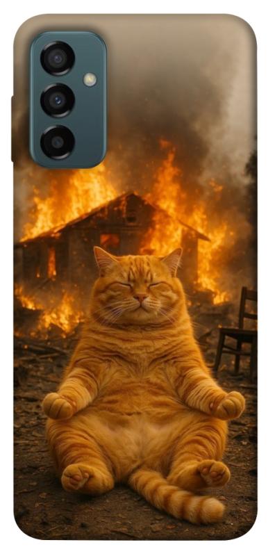 Чехол itsPrint Burning cat для Samsung Galaxy M23 5G, животные, купить оптом с доставкой