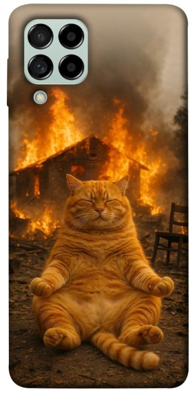 Чехол itsPrint Burning cat для Samsung Galaxy M53 5G, животные, купить оптом с доставкой
