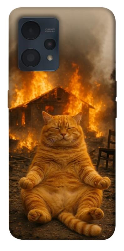 Чехол itsPrint Burning cat для Realme 9 4G / 9 Pro+, животные, купить оптом с доставкой